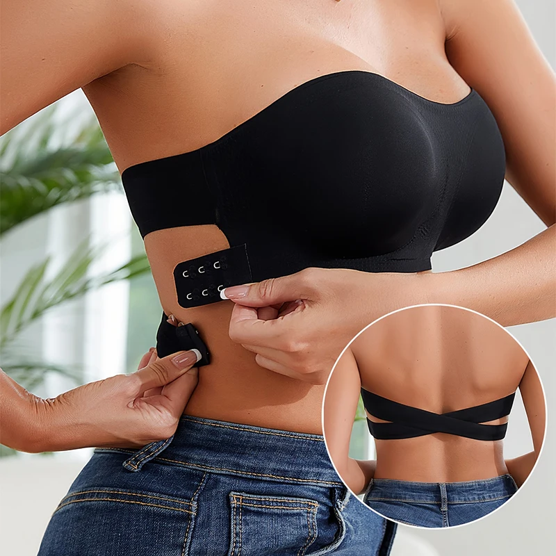 Bra Top Seamless - Women's Sexy Strapless Push Up Bra