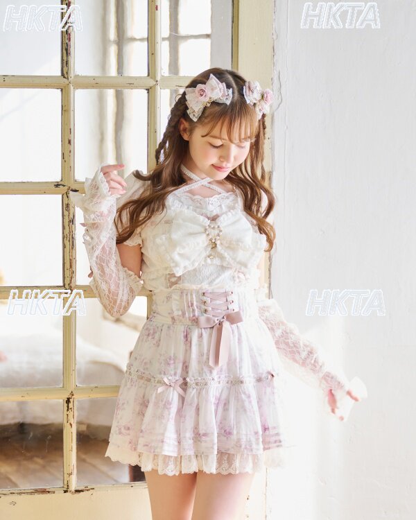 Japanese Jirai Kei Style Sweet - đánh giá và giá Puff Sleeve Blouse
