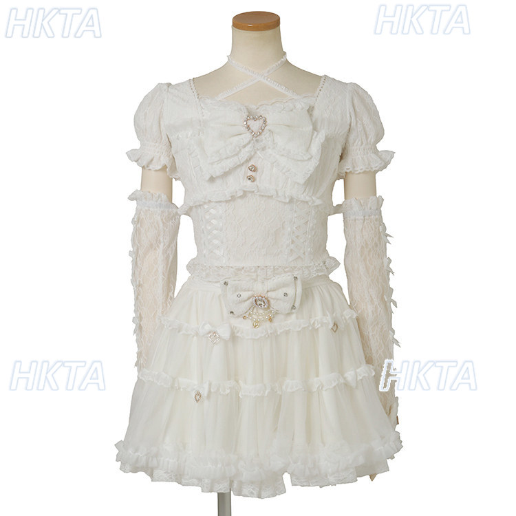 Japanese Jirai Kei Style Sweet - đánh giá và giá Puff Sleeve Blouse
