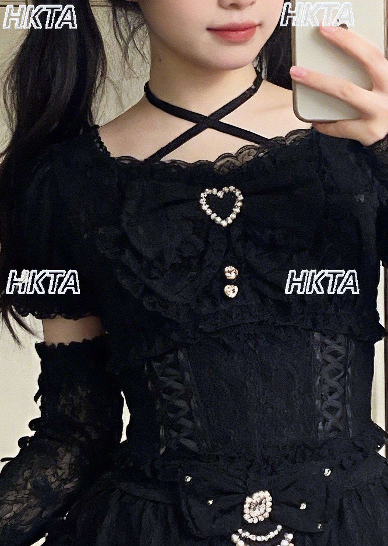 Japanese Jirai Kei Style Sweet - đánh giá và giá Puff Sleeve Blouse