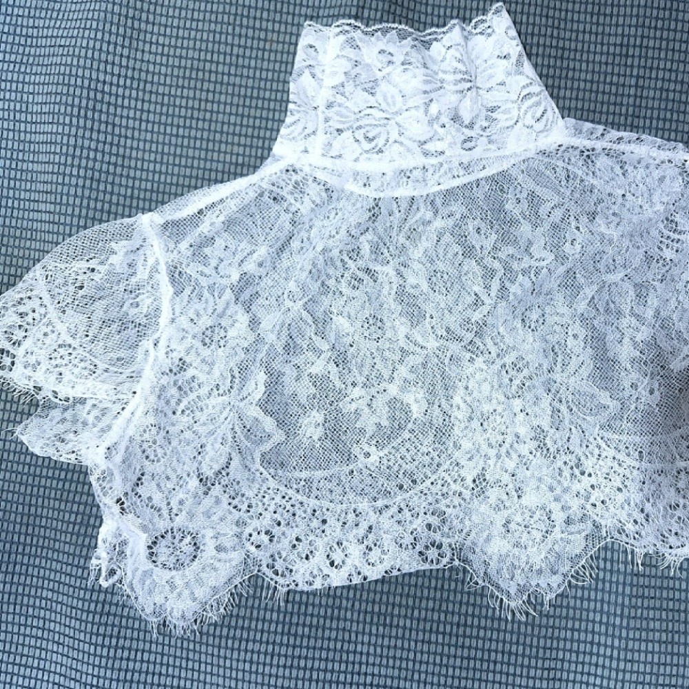 Shawl Wrap Detachable Fake Col - đánh giá và giá Wrap Blouse Chiffon