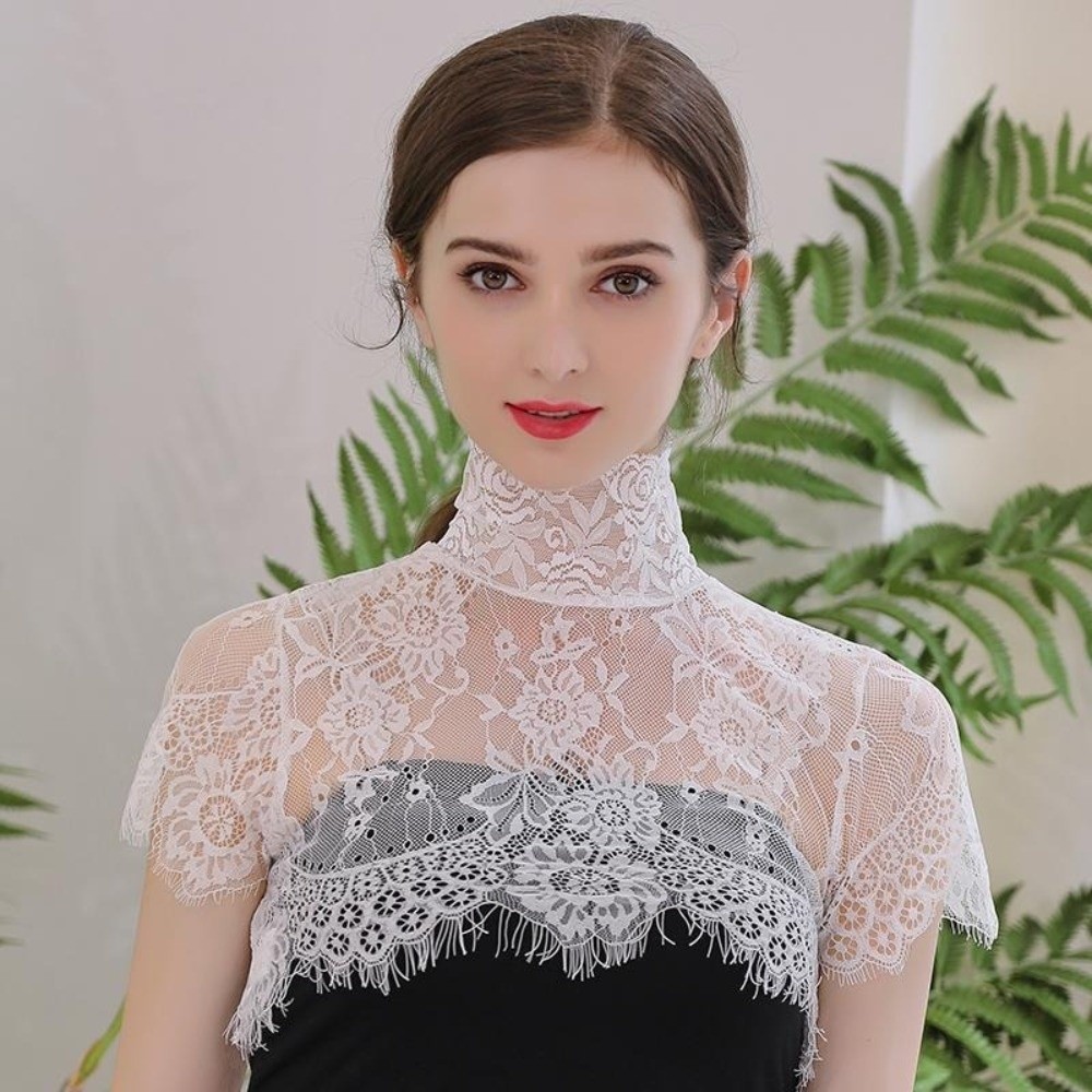 Shawl Wrap Detachable Fake Col - đánh giá và giá Wrap Blouse Chiffon