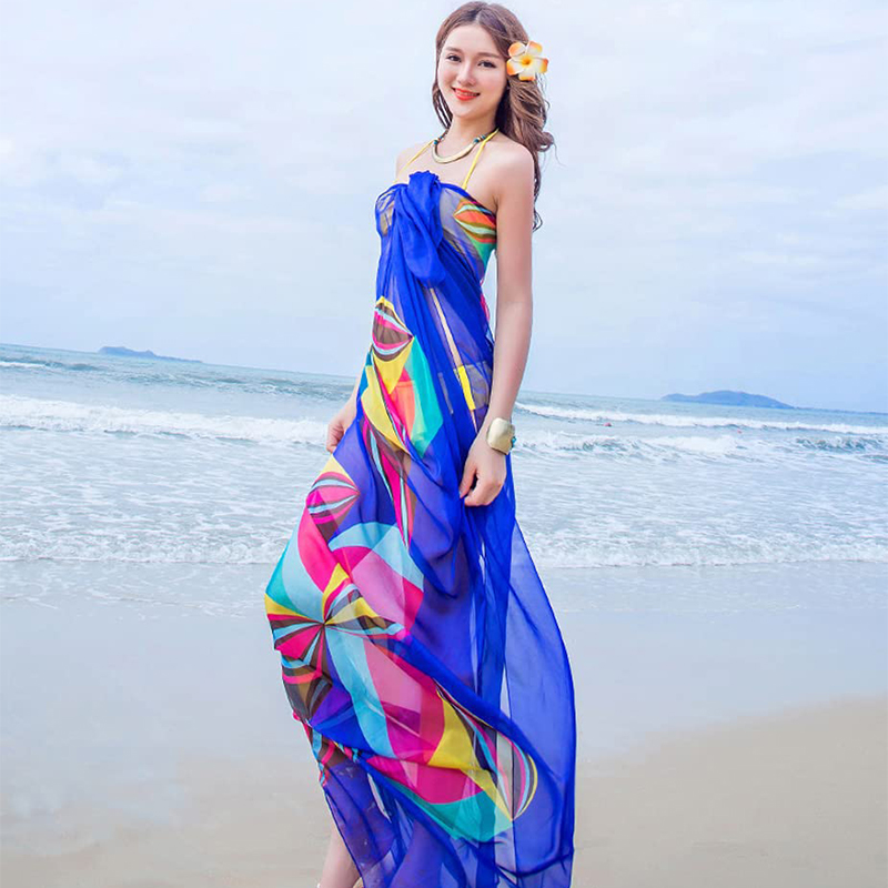 Pareo Scarf Women Beach Sarong - đánh giá và giá Printed Wrap Skirt