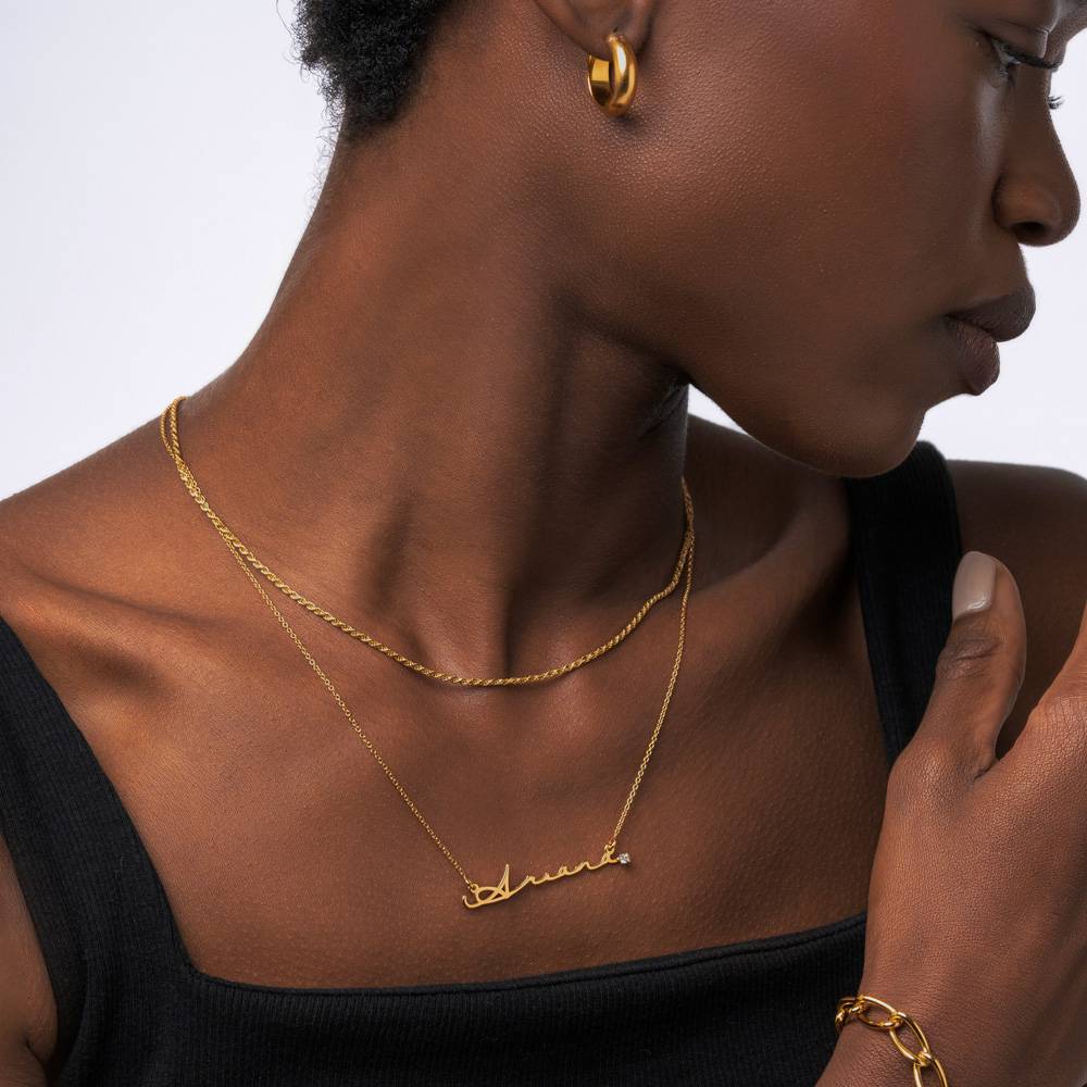 NAME NECKLACE WITH DIAMOND - G - đánh giá và giá Women Fashion Names