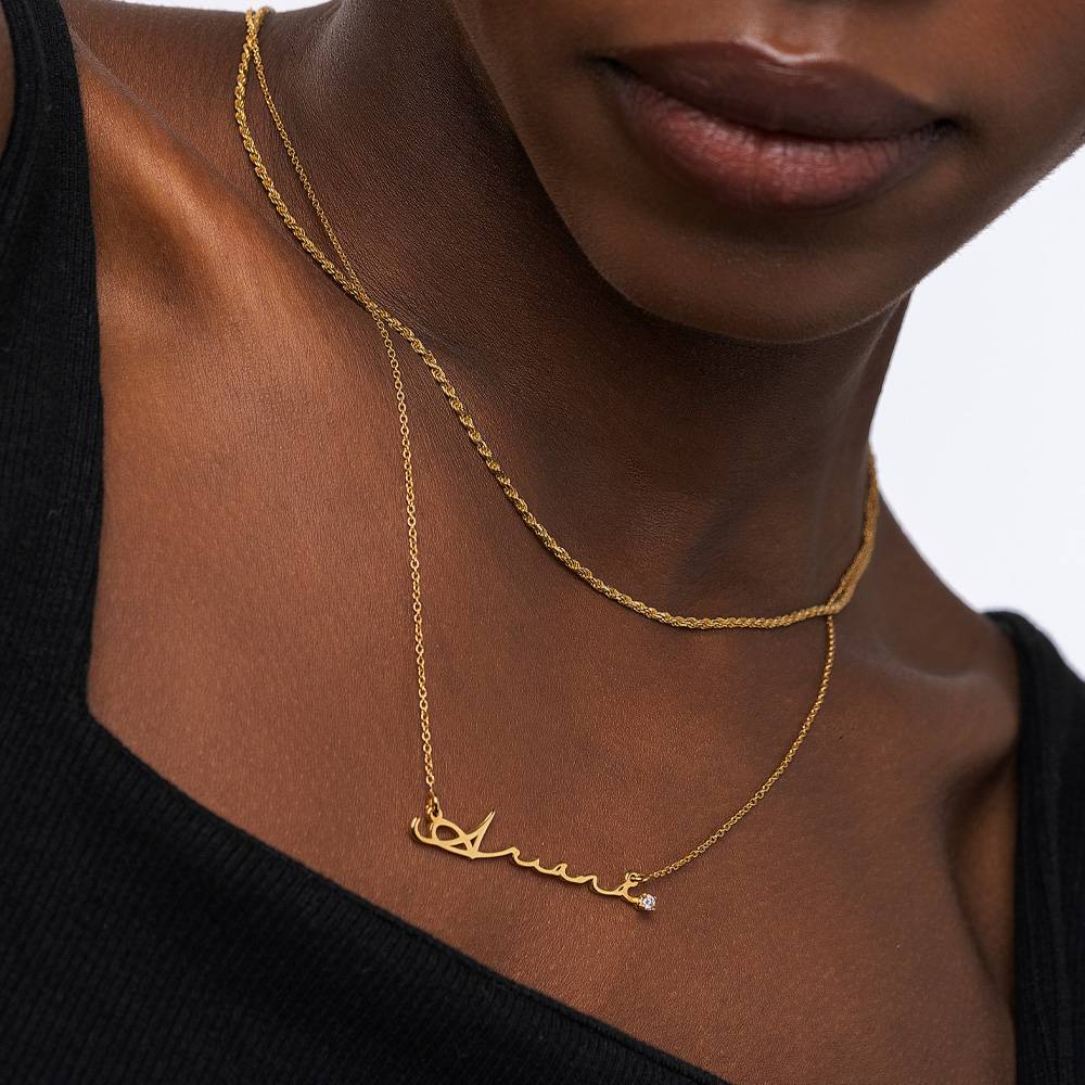NAME NECKLACE WITH DIAMOND - G - đánh giá và giá Women Fashion Names