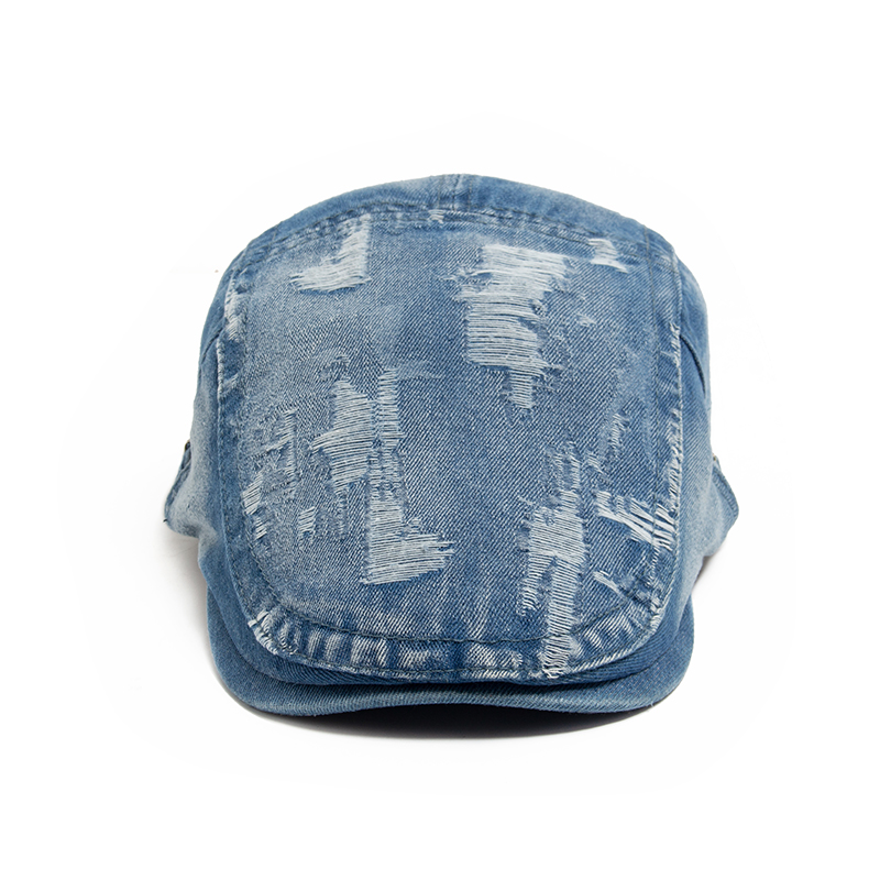 Fashion Men Ripped Denim Beret - đánh giá và giá Women Fashion Nz