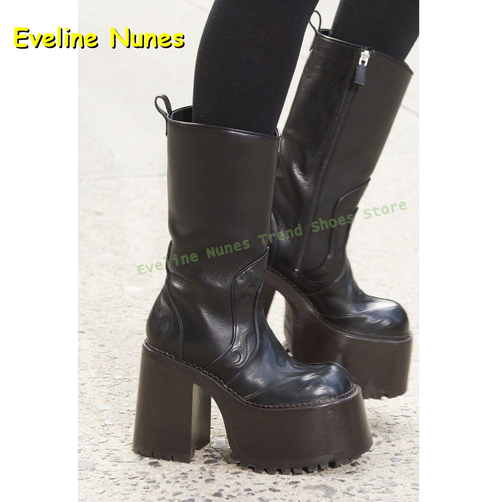 Embroidery Platform Knee High  - đánh giá và giá Women'S Fashion Trends Autumn 2025