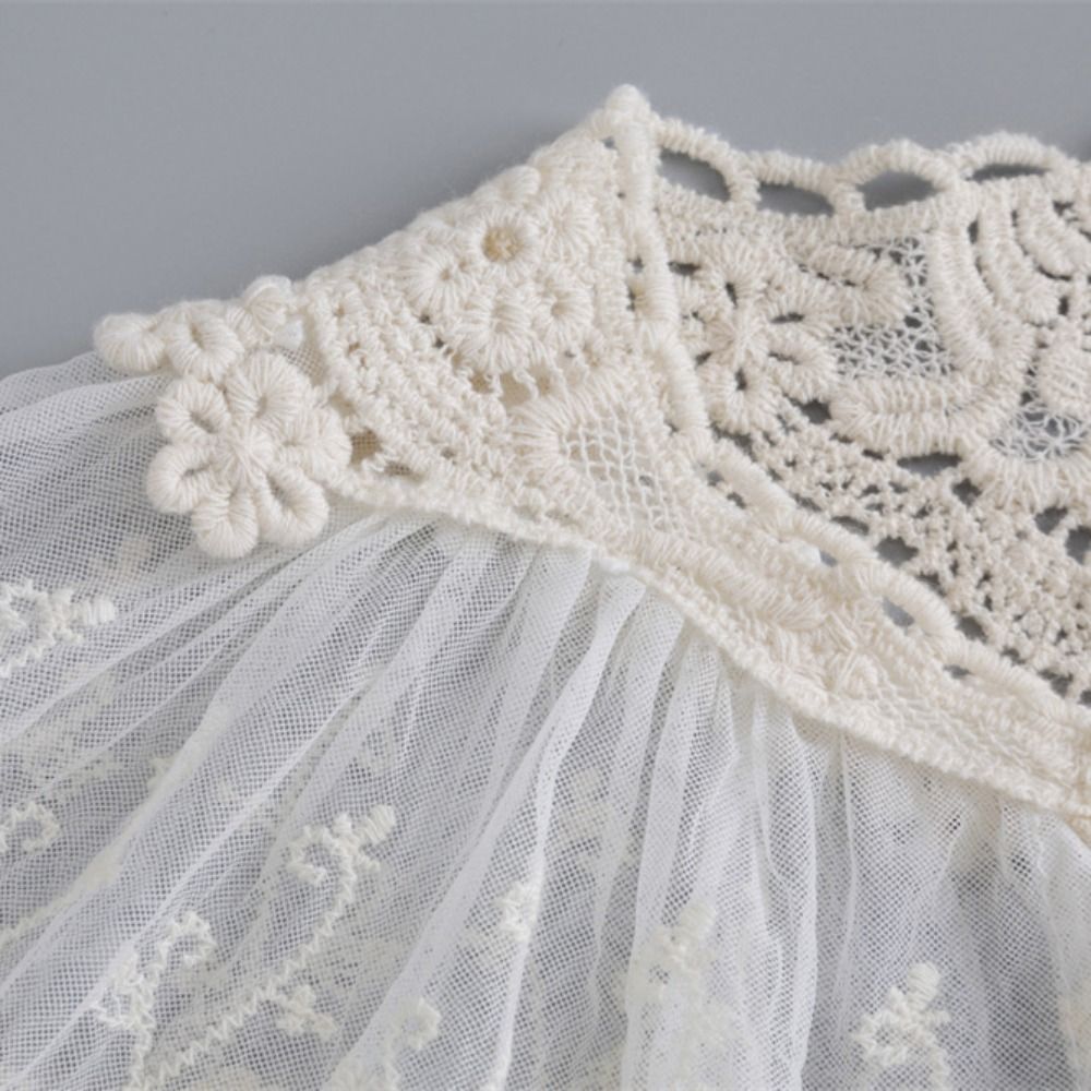 Simple Cape Embroidered Lace F - đánh giá và giá Wrap Blouse Chiffon