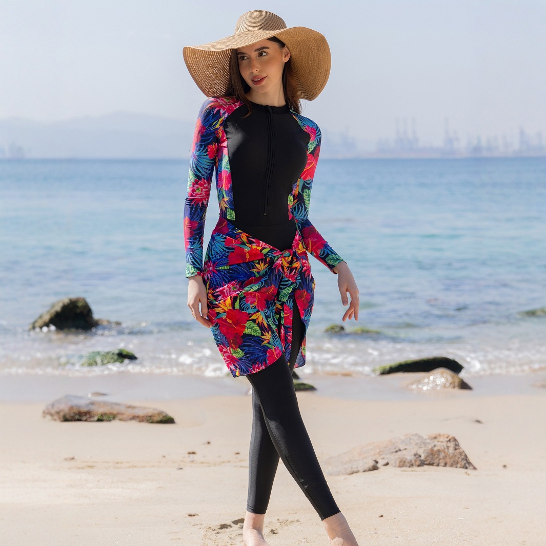 2‑Piece Burkini Modest Swimsui - đánh giá và giá Printed Wrap Skirt