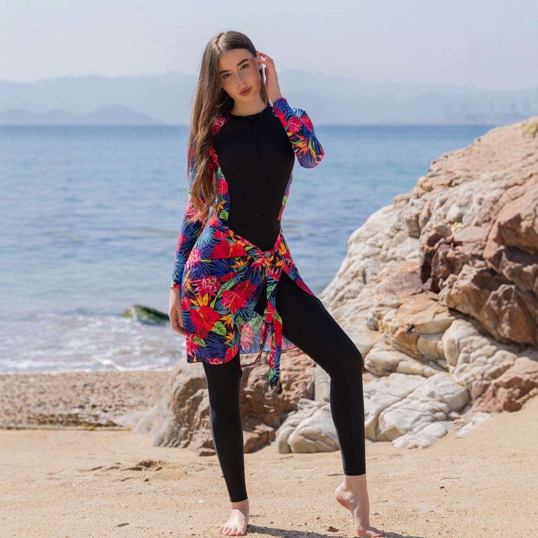 2‑Piece Burkini Modest Swimsui - đánh giá và giá Printed Wrap Skirt