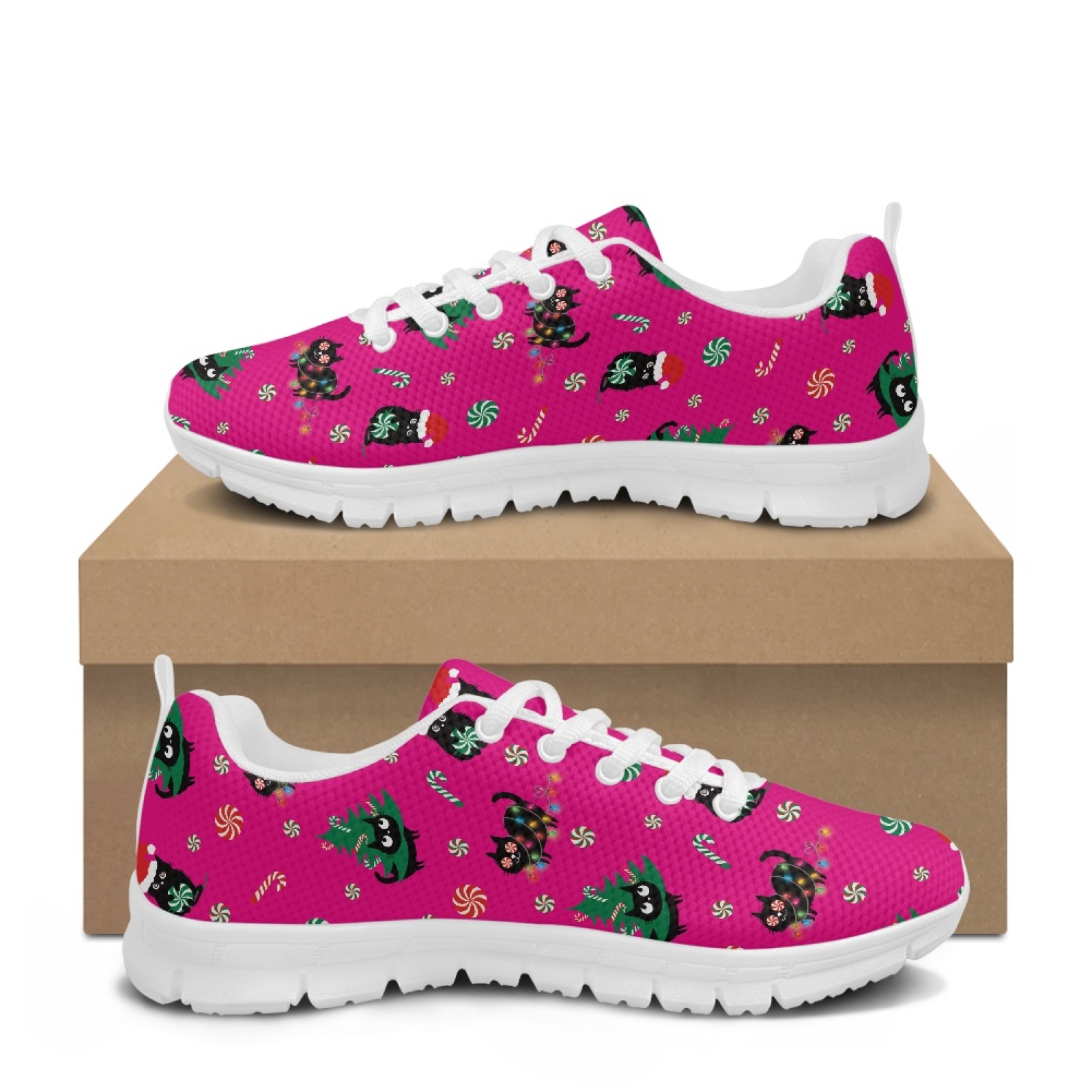 Coloranimal Cat Christmas Prin - đánh giá và giá Women'S Fashion Tennis Shoes