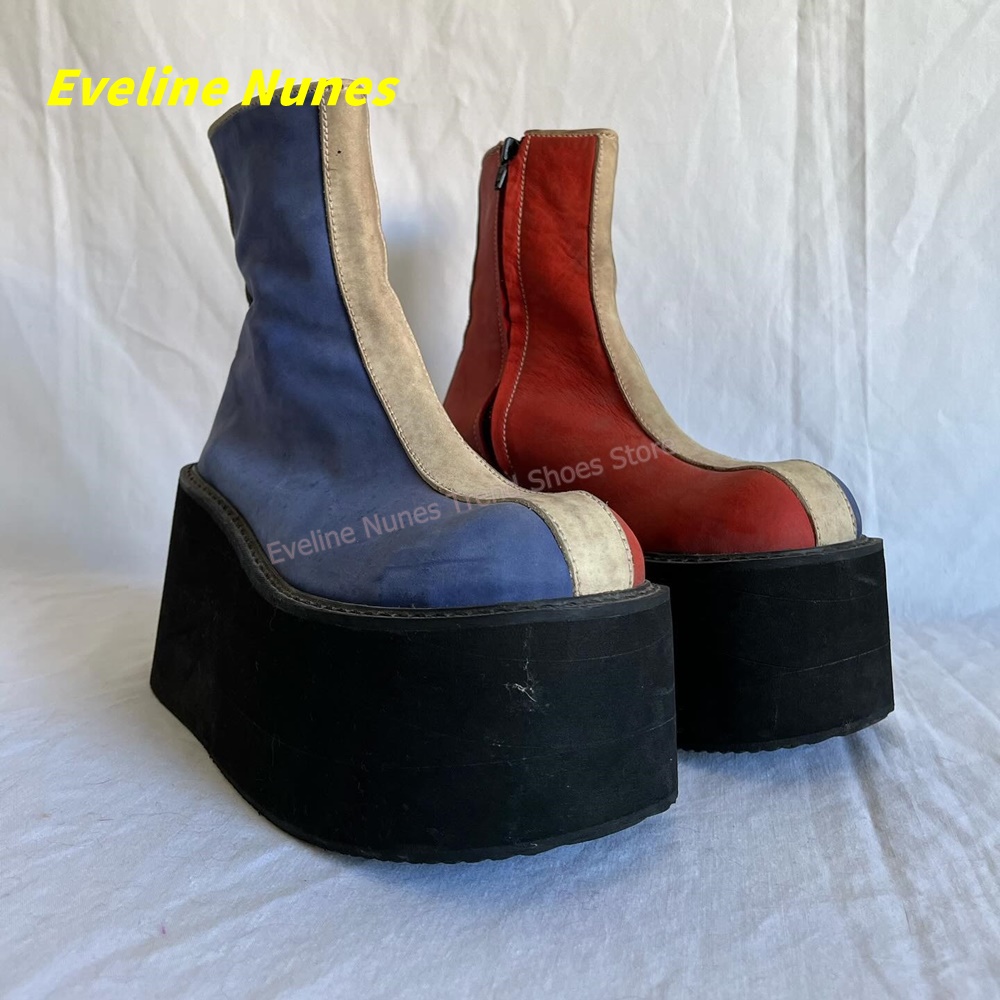 Y2K Red Blue Platform Ankle Bo - đánh giá và giá Women'S Fashion Trends Spring 2026