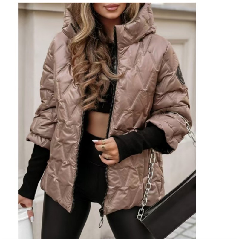 Street Fashion Hooded Quilted  - đánh giá và giá Women'S Fashion Quilted Jacket