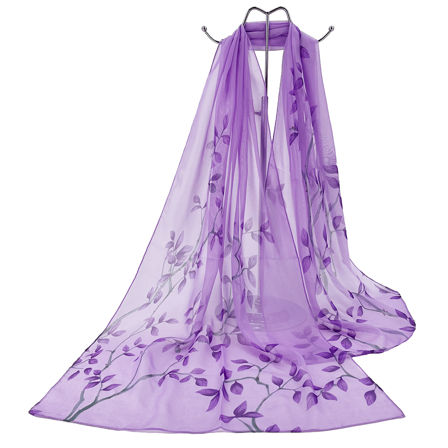 Leaf Print Silk-like Chiffon S - đánh giá và giá Printed Wrap Skirt