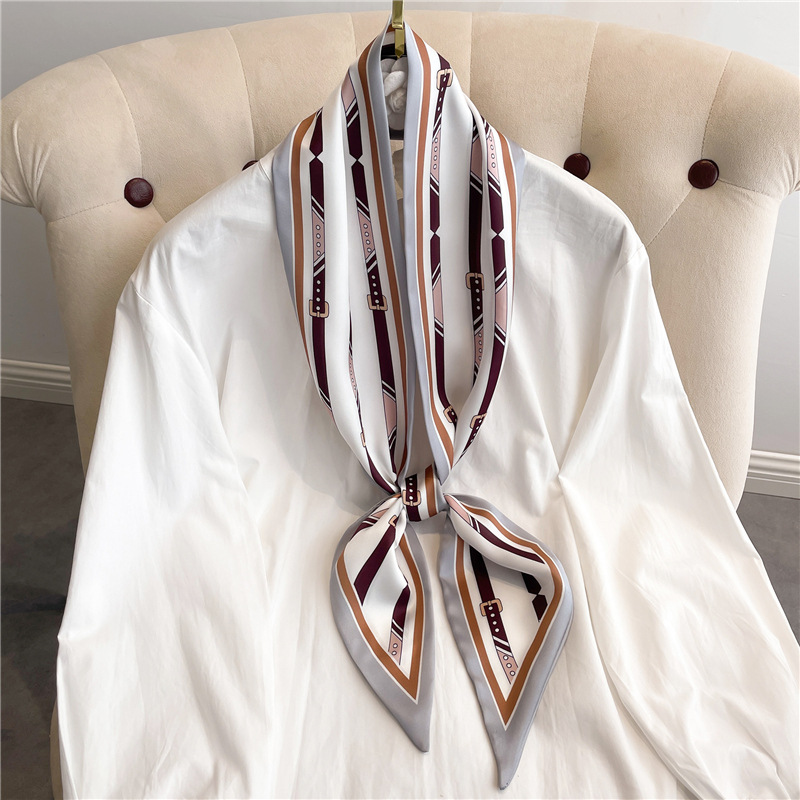 Fashion Print Long Silk Scarf  - đánh giá và giá Women Fashion Necktie