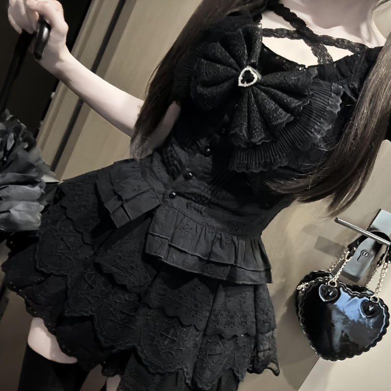 Japanese Retro Bow Slim Puff S - đánh giá và giá Puff Sleeve Blouse