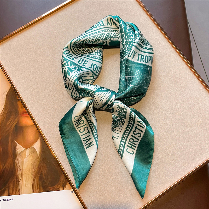 Letter Printing Silk Satin Han - đánh giá và giá Women Fashion Necktie