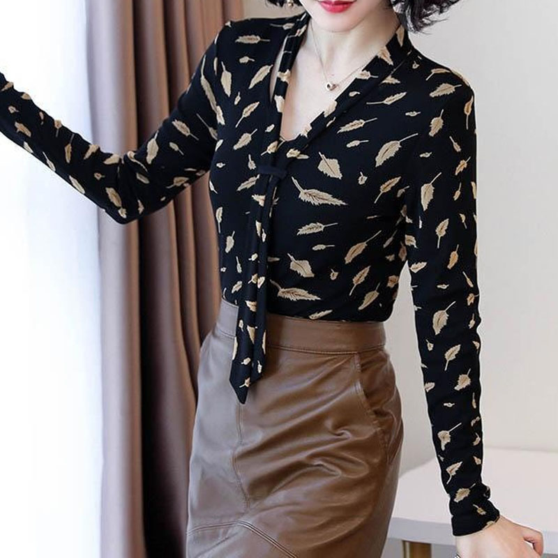 Spring gauze top female long-s - đánh giá và giá Wrap Blouse Chiffon