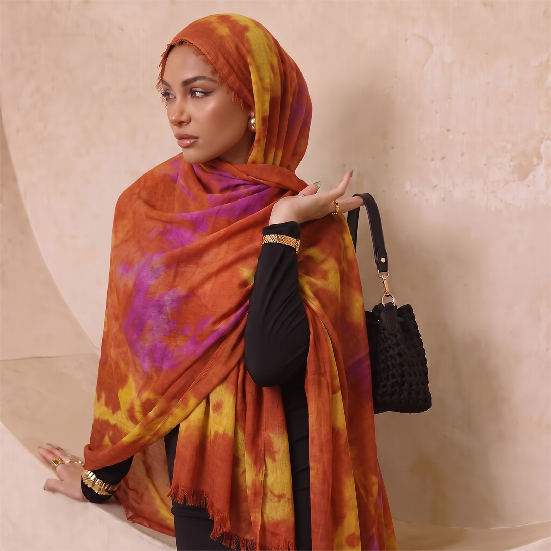 Boho Tie Dye Print Rayon Hijab - đánh giá và giá Women'S Fashion Headbands