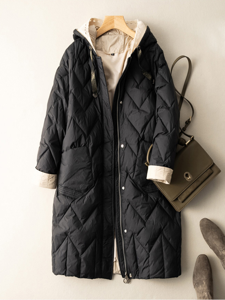 SEDUTMO Long Winter Duck Down  - đánh giá và giá Women'S Fashion Quilted Jacket