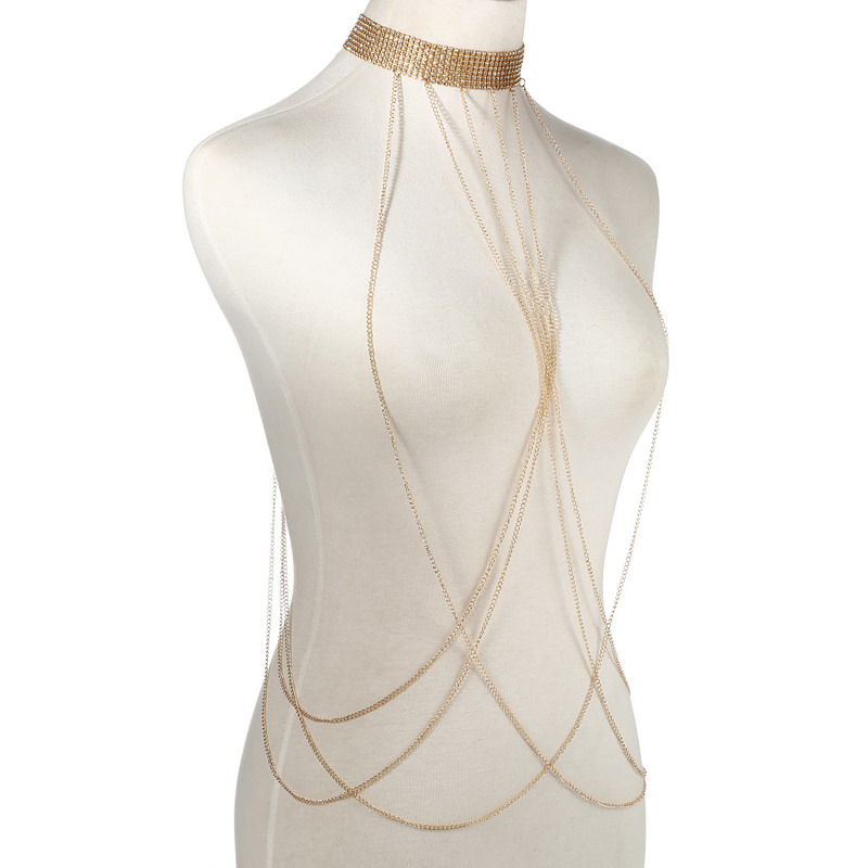 Màu Sắc Vàng Dây Chuyền Toàn T - đánh giá và giá Women'S Fashion Harness