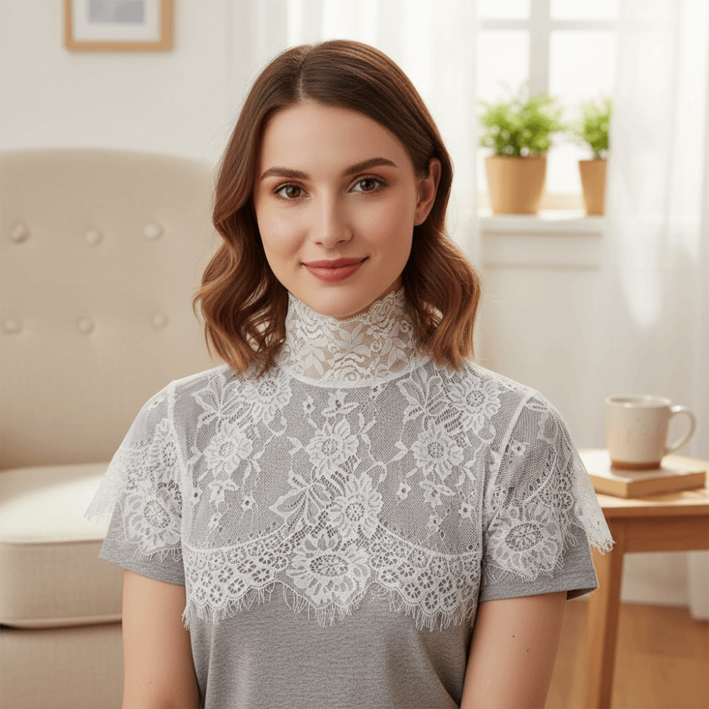 Shawl Wrap Detachable Fake Col - đánh giá và giá Wrap Blouse Chiffon
