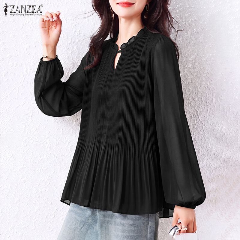 Women Blouse Spring Autumn Chi - đánh giá và giá Wrap Blouse Chiffon