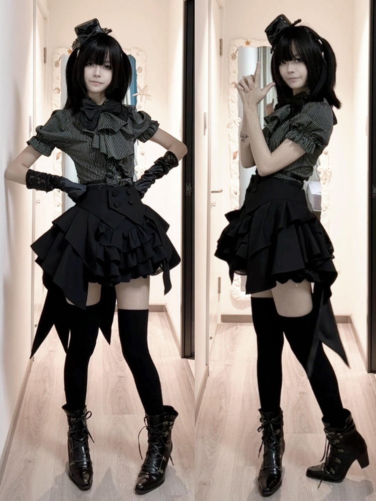 Japanese Gothic Lolita Subcult - đánh giá và giá Puff Sleeve Blouse