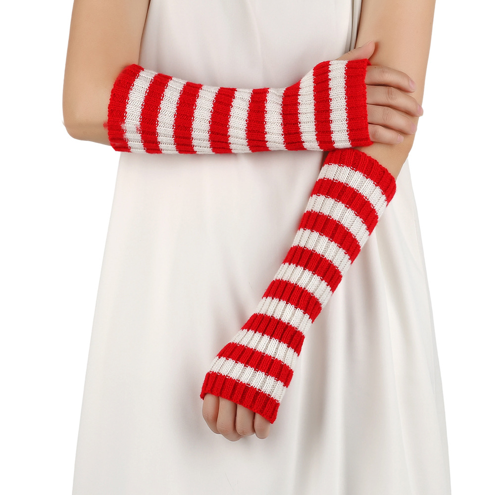 Y2K Striped Fingerless Arm War - đánh giá và giá Women'S Fashion Gloves