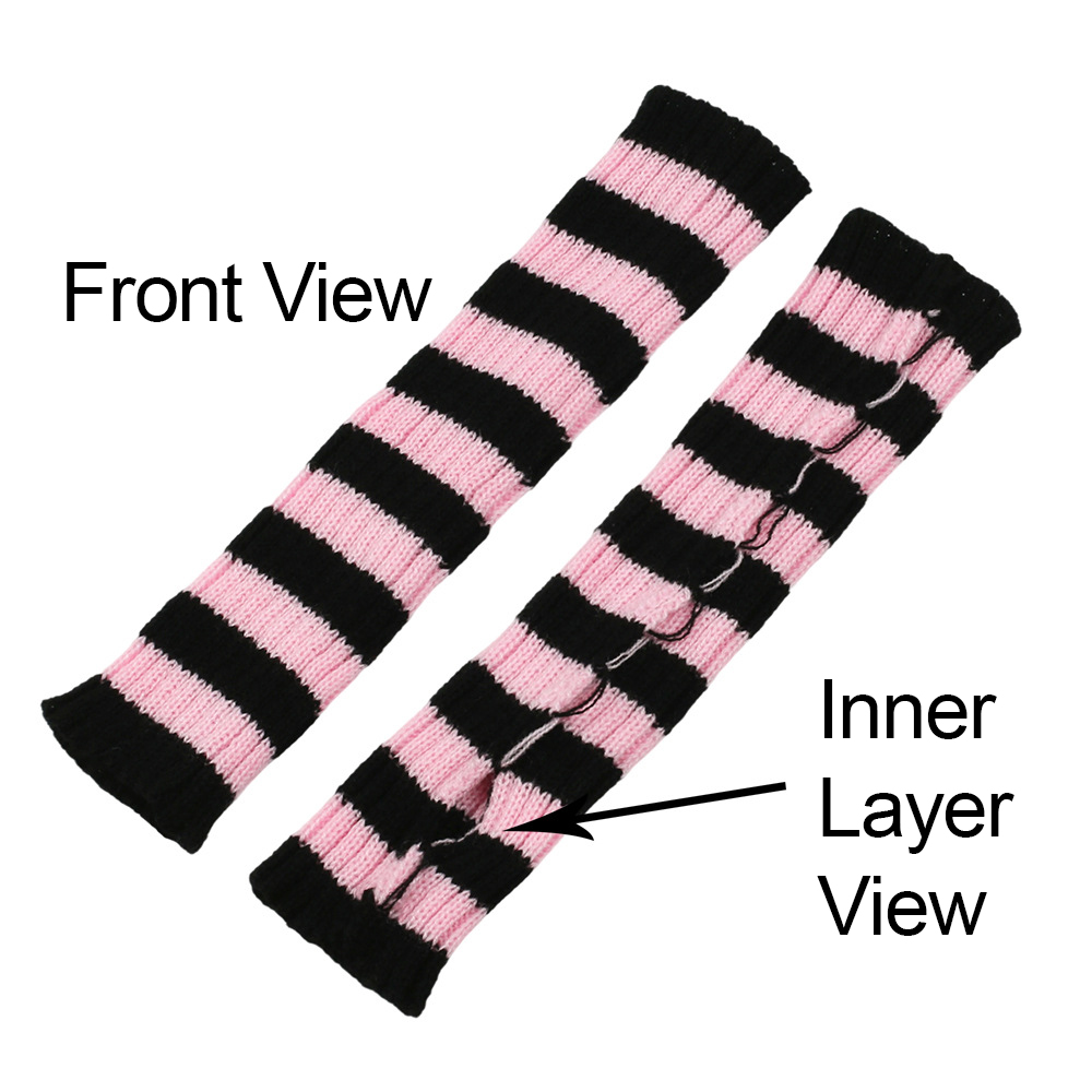 Y2K Striped Fingerless Arm War - đánh giá và giá Women'S Fashion Gloves