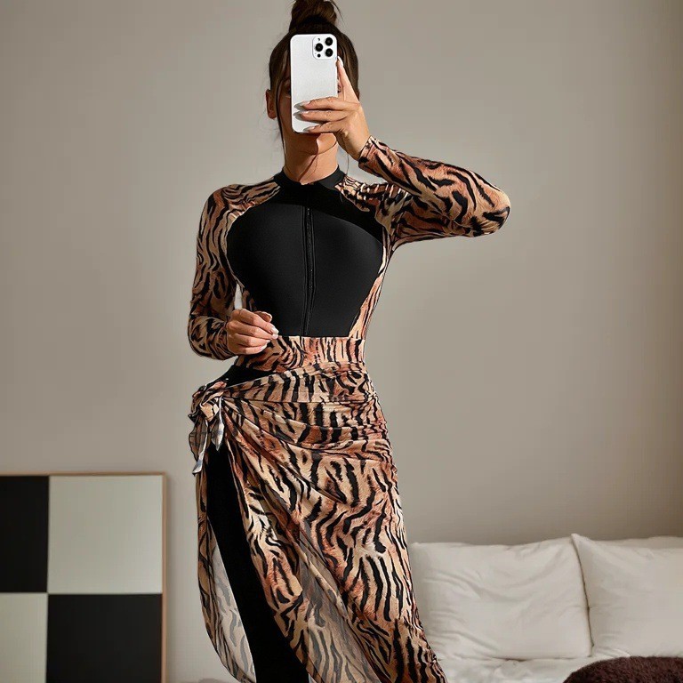 2026 Modest Muslim Burkini 2‑P - đánh giá và giá Printed Wrap Skirt