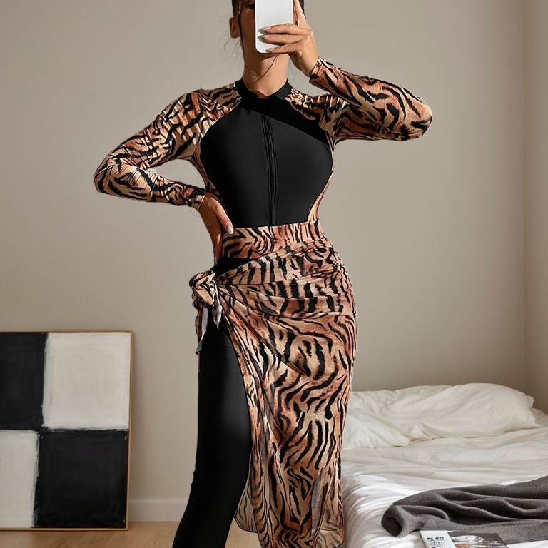 2026 Modest Muslim Burkini 2‑P - đánh giá và giá Printed Wrap Skirt