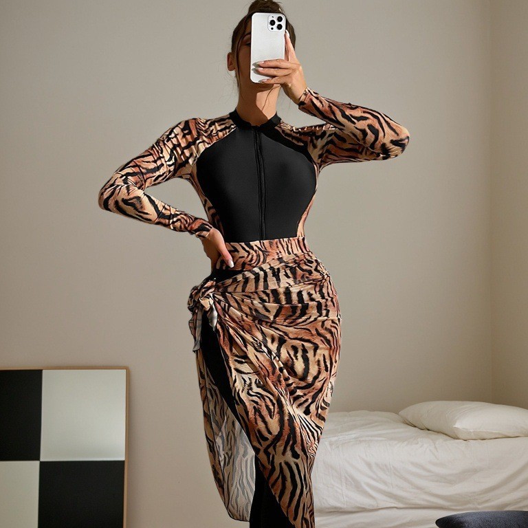 2026 Modest Muslim Burkini 2‑P - đánh giá và giá Printed Wrap Skirt