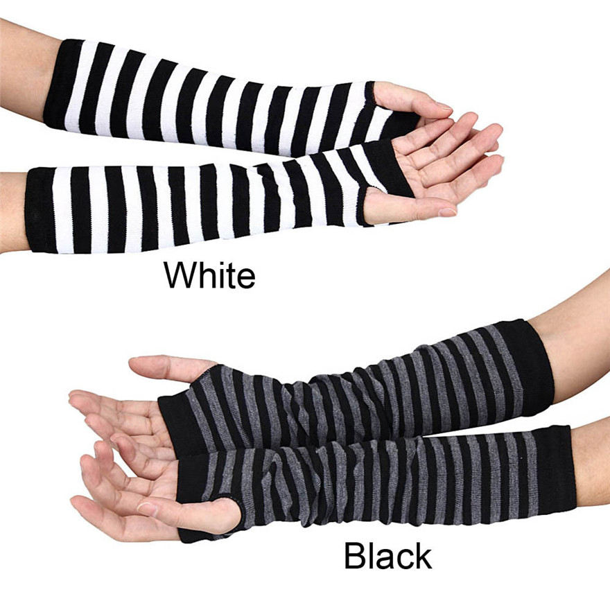 Women Long Sleeve Gothic Strip - đánh giá và giá Women'S Fashion Gloves