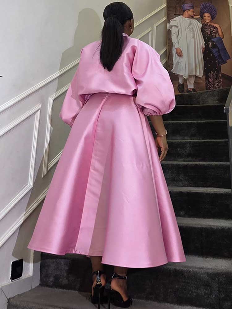 Two-piece Set Women Autumn Clo - đánh giá và giá Puff Sleeve Blouse