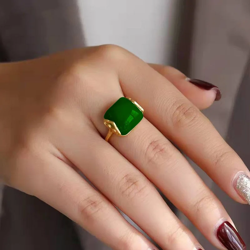 Tự Nhiên Ngọc Bích Hetian Nhẫn - đánh giá và giá Women Fashion Rings