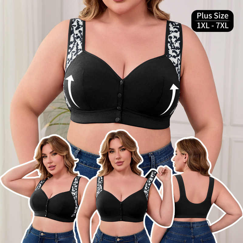 XL-7XL Plus Size Front Buckle  - đánh giá và giá Bra Top Seamless